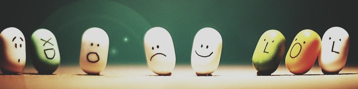 Playful illustrated stones showing different facial expressions